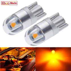 2/4 pz T10 W5W 5w5 lampadina a LED 3030 SMD t 10 168 accessori Auto luce di ingombro lampada da lettura 12V ambra giallo arancione Auto Styling