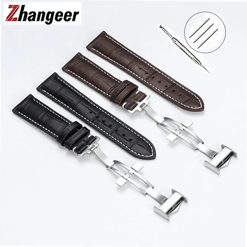 Leather Watchband For Longines Masters Collection Watch Belt Bracelet 13mm 14mm 15mm 18mm 19mm 20mm 21mm 22mm Universal Strap