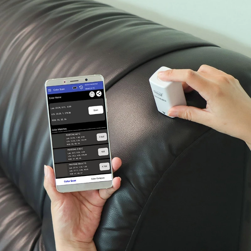 LS170 APP Tragbare Colorimeter Farbe analyzer Digitale Präzise LABOR Farbe Unterschied Meter Tester 8mm
