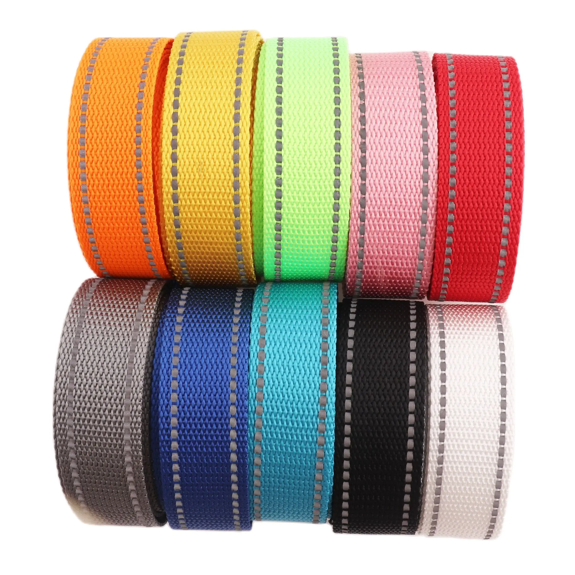 25MM Nylon Webbing Polyester Canvas Ribbon Striped Webbing Belt Purse Strap Handbag Handle Sewing Bag Pet Collars Leash -1\