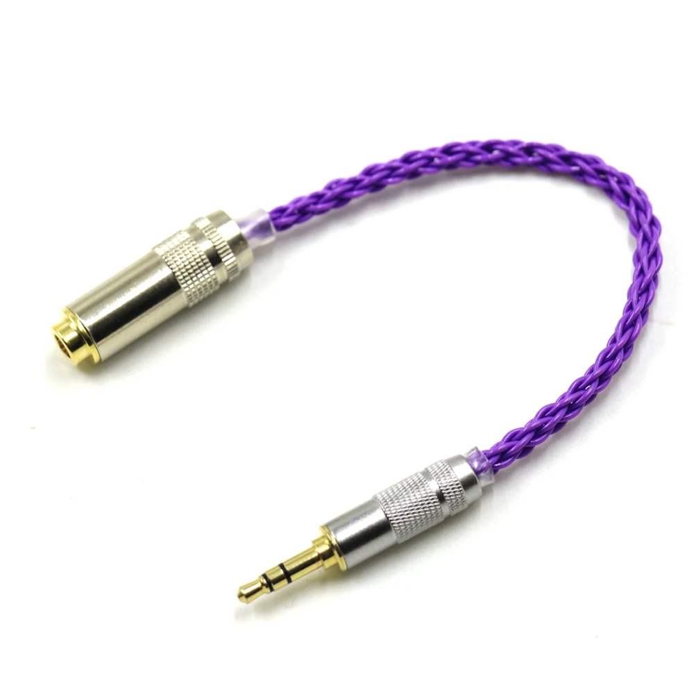 Audio Cable 3.5mm Male to 4.4 Female Balanced Silver-Plating Cord 4.4mm To 3.5mm Adapter for Hifi MP3 Music Play