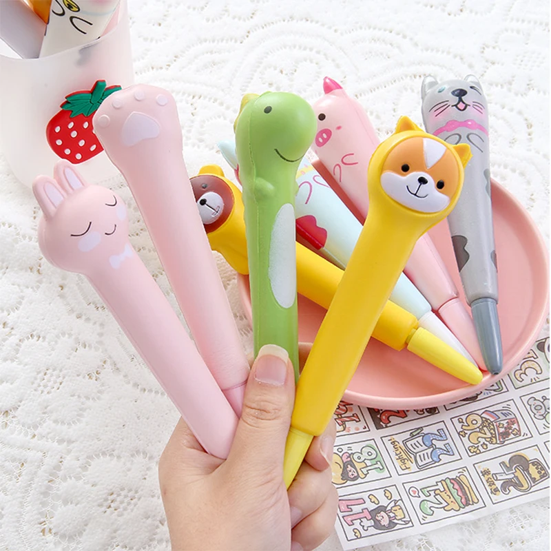 Squishy And Cute Gel Pen Kawaii School Supplies For Girls And Boys Gift For Kids Stress Relief Sponge Pens School Office Supply