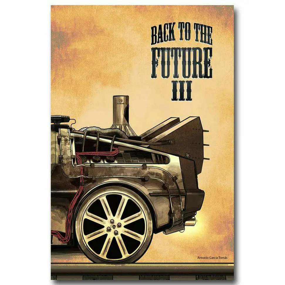 083 Back To The Future Part 3 Classic Movie Wall Silk Cloth Poster Art Decoration Gift