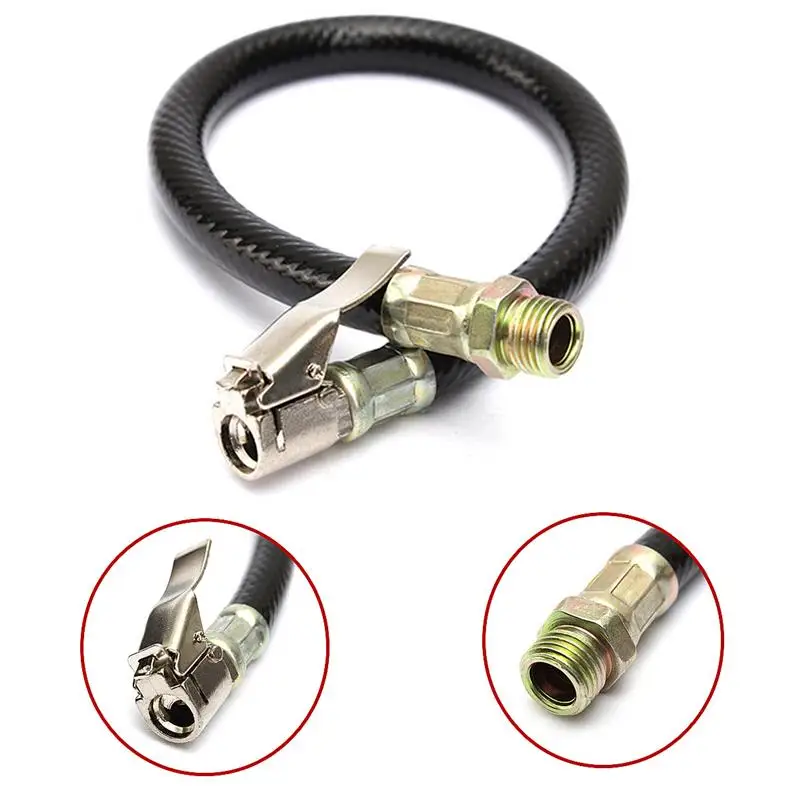 

1Pc Motorcycle Bike Car Flexible Clip On Air Tyre Tire Chuck Inflator Hose