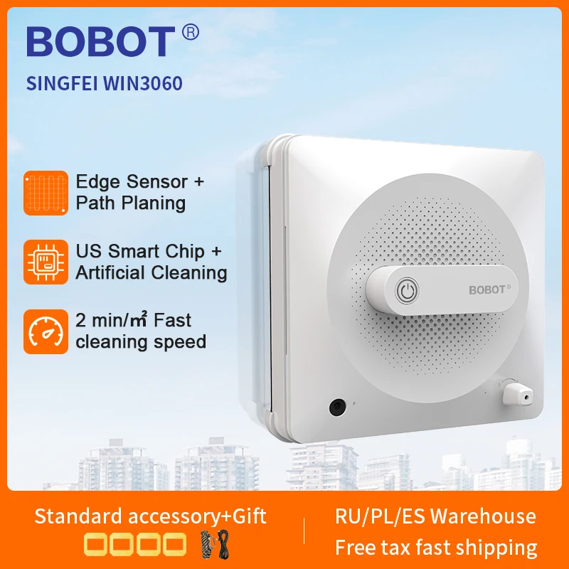 BOBOT SINGFEI WIN 3060 Robot Window Vacuum Cleaner Robot Vacuum Cleaner Window Washer Electric Window Washer APP Remote Control