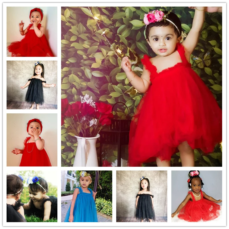 LZH 2022 Summer Baby Girls Dresses For Baby Casual Floral Tutu Princess Dress Infant 1st Birthday Party Dress Newborn Clothes