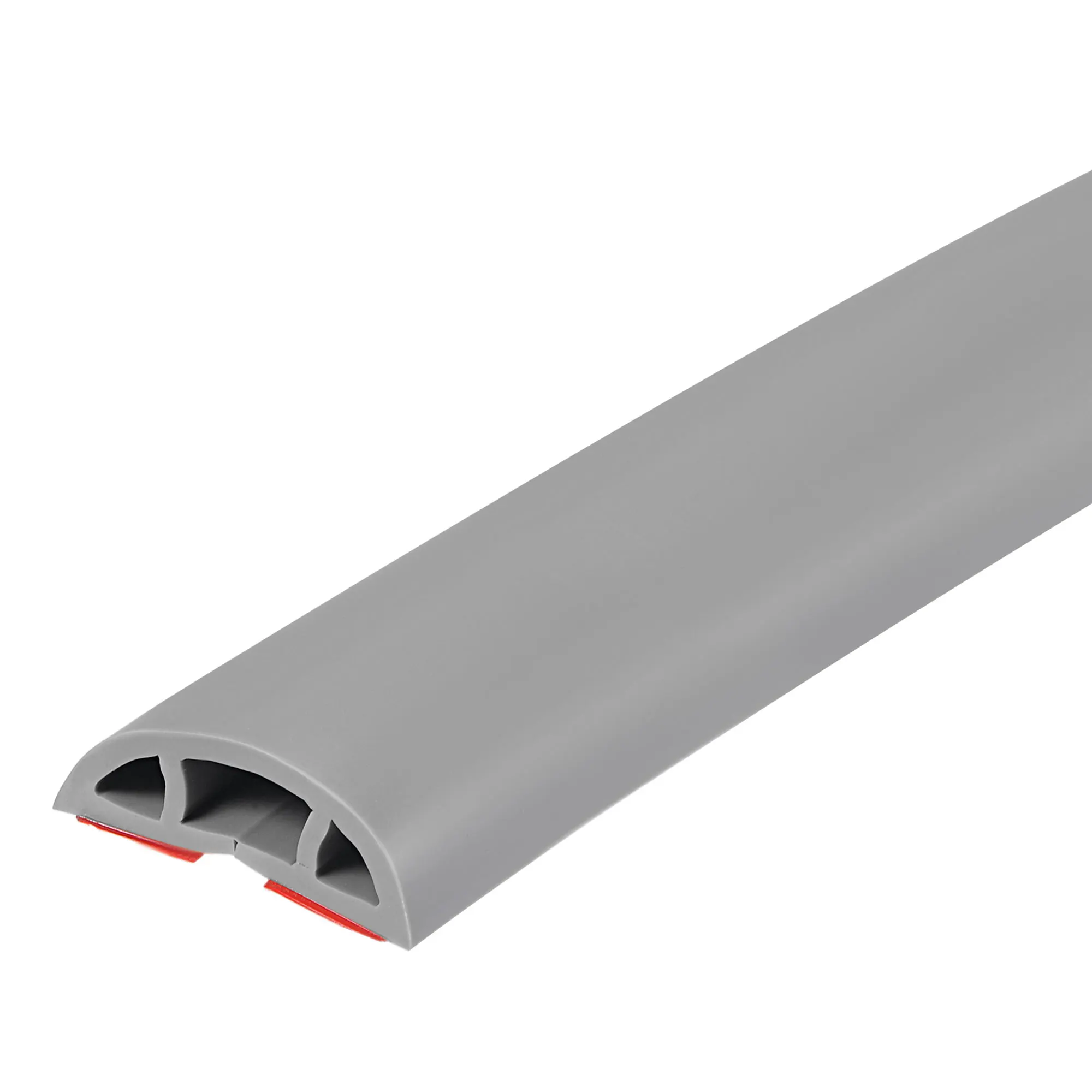Uxcell Floor Cord Cover Cable Protector 0.4" W x 0.24" H 3.3ft Grey Cable Management for Home Office