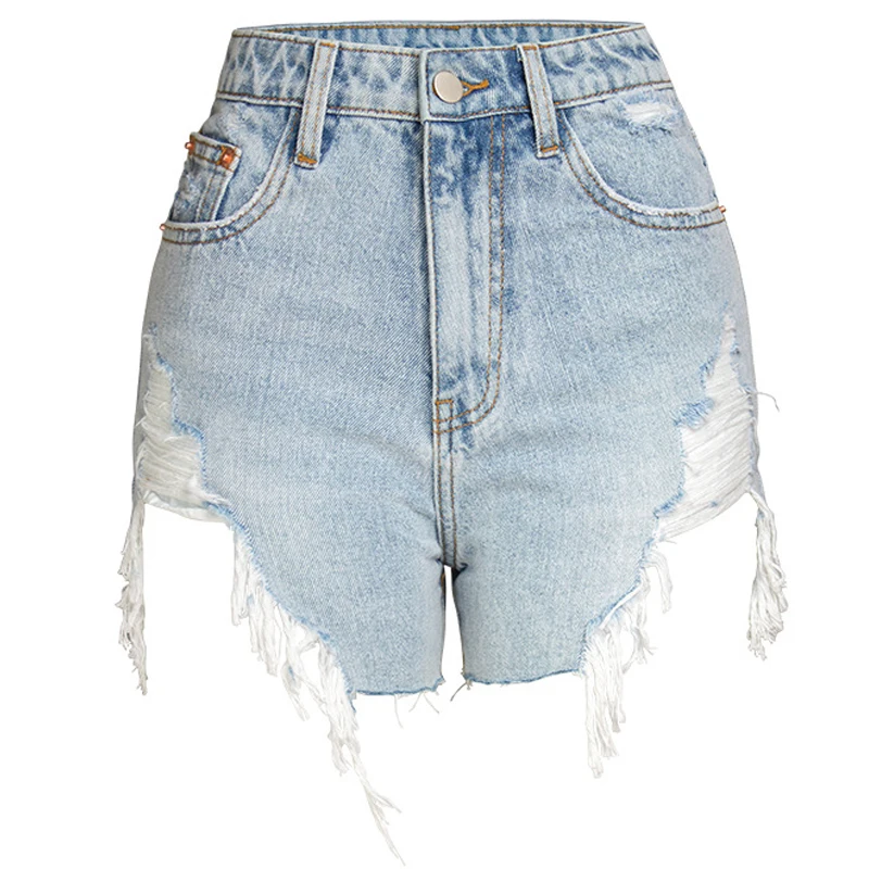 

Шорты женские джинсовые асимметричные, пикантные рваные брюки с прямыми штанинами, уличная одежда, размеры 3XL, 4XL, 2024, на лето
