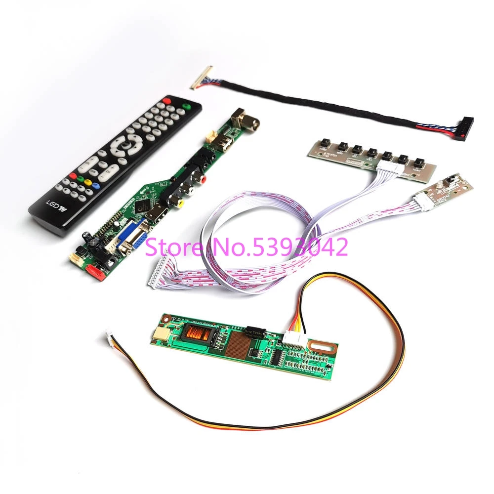 

Fit B154EW02 V.0/V.1/V.2/V.3/V.4/V.5/V.6/V.7 AV USB 1CCFL 1280*800 Remote TV 30-контактный LVDS комплект платы контроллера аналогового сигнала
