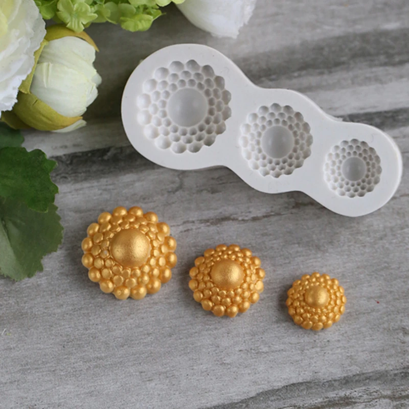 Silicone Resin Mold Pearl Gem Button Kitchen Baking Tools For DIY Cake Chocolate Fondant Moulds Dessert Decoration Accessories