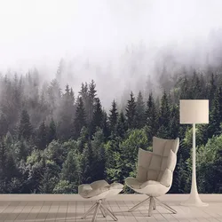 Foto personalizzata Carta Da Parati 3D Nebbia Foresta Paesaggio Murales Soggiorno Camera Da Letto Divano TV di Arte Astratta Della Parete di Carta Papel De Parede 3 D