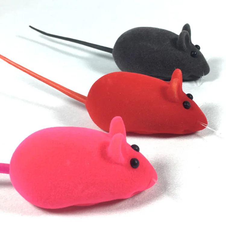 5 Pcs Cat Toys Mice Cat  Faux Furry Mouse Toys Interactive Play for Cat Puppy Kitty Kitten 5 Colors Mixed Value Pack