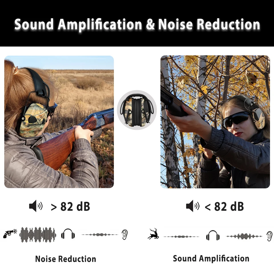 Top Tactical anti-noise Earmuff for Hunting shooting headphones Noise reduction Electronic Hearing Protective Ear Protection