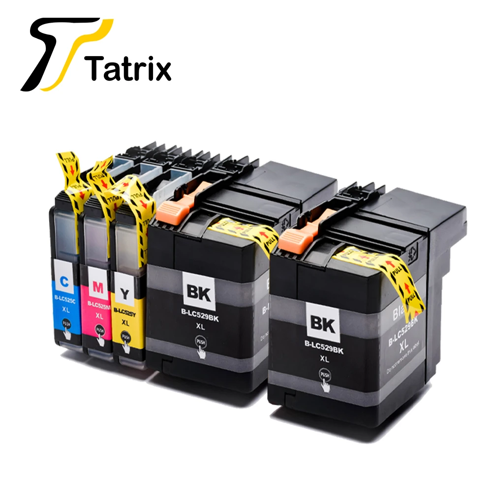

Tatrix Compatible For Brother LC529 LC525 Ink Cartridge suit For Brother DCP-J100 DCP-J105 MFC-J200 Printer