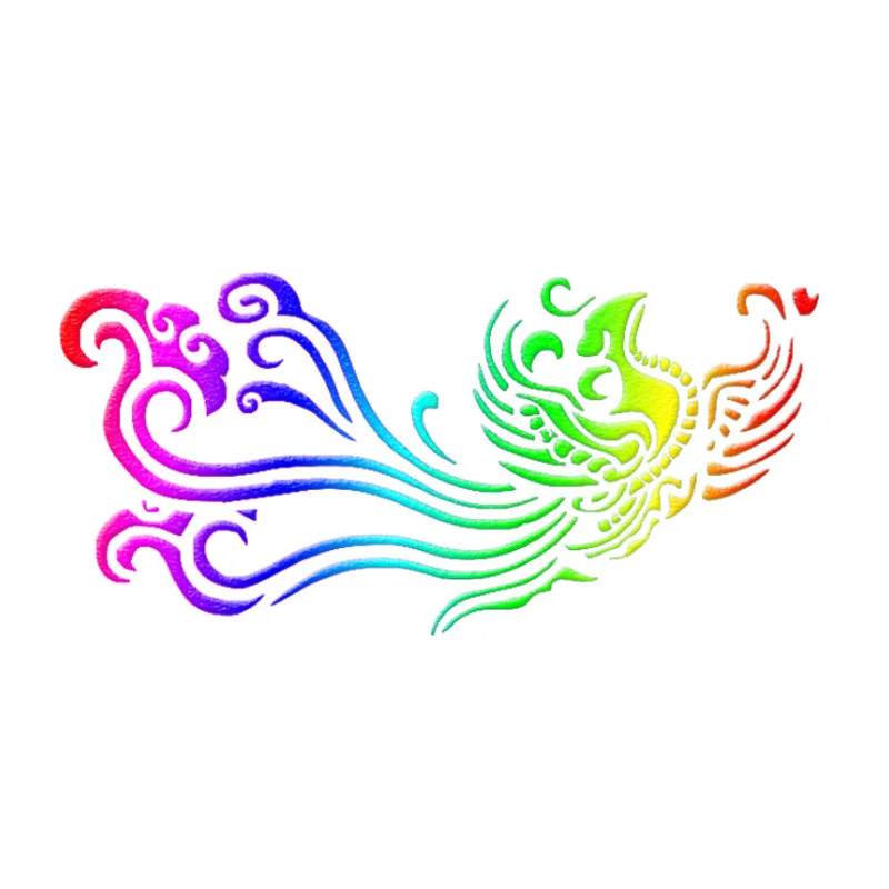 2pc Dragon Phoenix Pattern Painting Template Stencils For Wall Scrapbooking Diary Stamp Album Coloring Embossing Decor Reusable