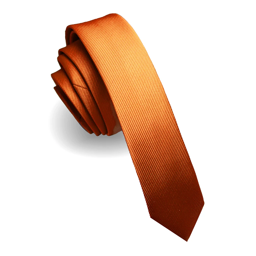 KAMBERFT Modische, schmale 4cm Seidenkrawatte, unifarben in Schwarz und Rot, handgefertigte, gewebte, schmale Krawatte für Herren für Hochzeiten und Partys. – Detail 13