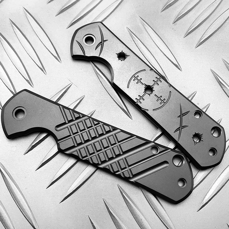 

1 PC CNC Titanium Alloy SRM 812 Knife Handle Grips Patch SANRENMU Knives Shank No-slip Scale DIY Make Accessories Replacements