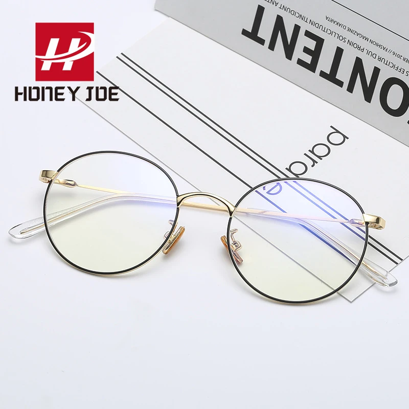

Anti Blue Light Glasses for Men Women Retro Vintage Computer Gaming Glasses Clear Lens Blu-Rays Blacking Optical Glasses Eyewear