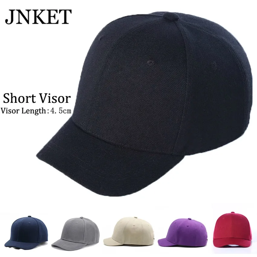 JNKET Fashion Short Visor Baseball Cap  Men Women's Snapbacks Hats Hip Hop Cap Outdoor Sports Cap Summer Sunhats Casquette