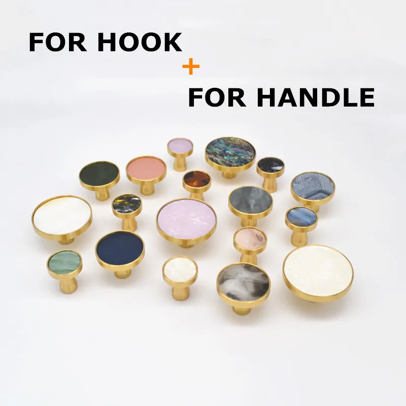 

Handle Knobs for Furniture Cabinet Handle Brass Cupboard Pulls Drawer Knobs Kitchen Handles Colorfull Wall Hook