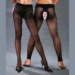 For Both Men & Women Lovers Open Crotch Support Pantyhose Sexy Tights Socks Sheer To Waist And Through Body Sandal Toe DOYEAH