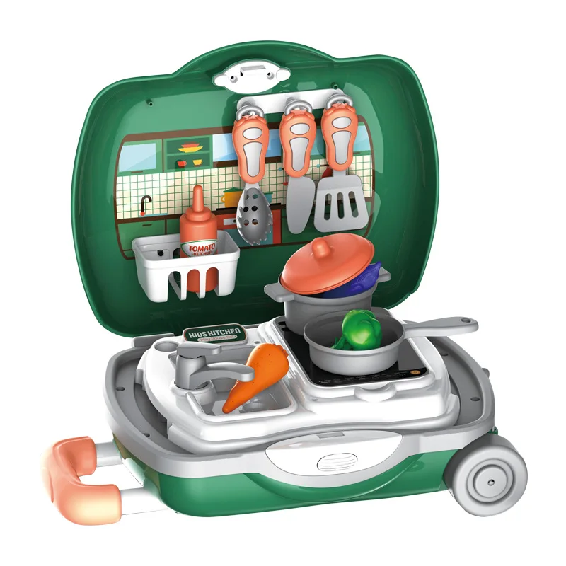 Conjunto de brinquedos de cozinha para crianças, kit médico de brinquedo clássico para crianças, 20 peças