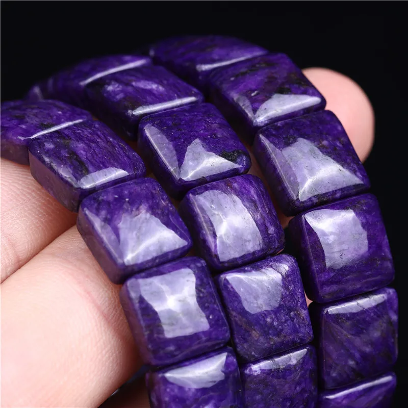 Natural Charoite Crystal Hand Row Men's Luxury Geometric Bracelet Luxury Jewelry Accessories Wedding Banquet Anniversary Gifts