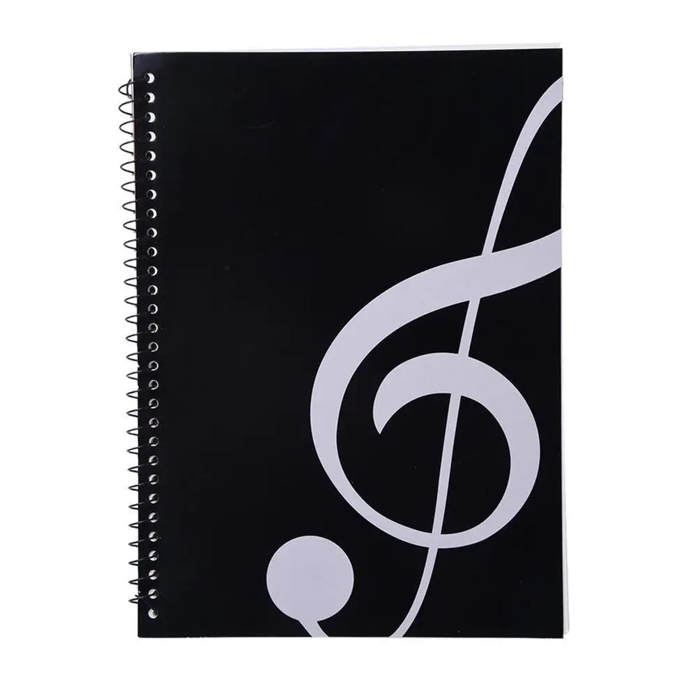 50 Pages Music Sheet Spiral Notebook Stave Staff Manuscript Paper Exercise Book Used for Music Composition Double-sided Writing