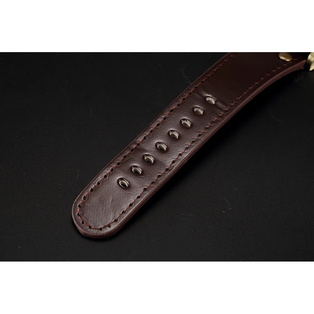 Original Watchband for SHENHUA Bronze Watches PU Leather Watch Strap Replacement Band