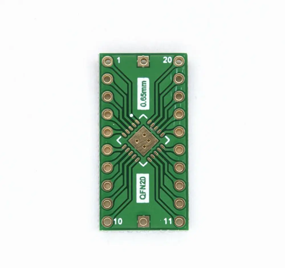 Adaptateur de broches QFN20 à DIP20, carte d'expérimentation de test 5*5 4*4 PCB