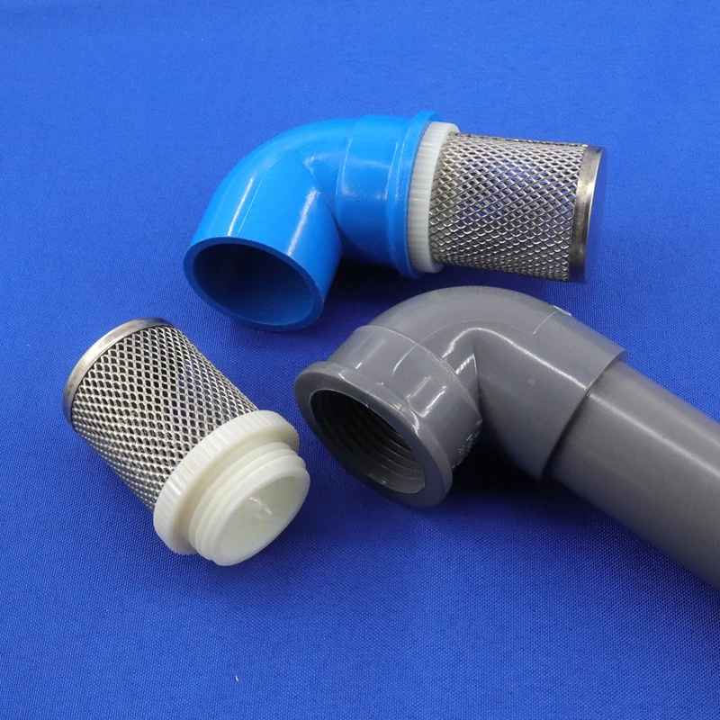 20~32mm PVC Elbow Connectors With 304 Stainless Steel Filter Aquarium Fish Tank Accessories Garden Drip Irrigation Pump Filter