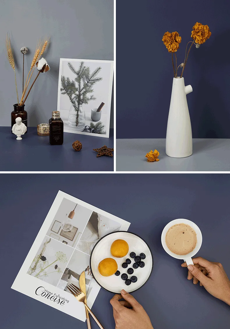 Tất Cả Nguyên Chất Màu PVC Nền Mặt Hai PrintingWaterproof Chụp Ảnh Bối Cảnh Cho Studio Ảnh Thực Phẩm Trang Sức Món Đồ Mini