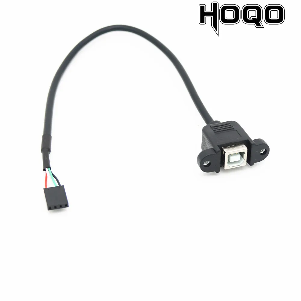 Placa base Dupont de 50cm, 2,54mm para imprimir, cabeza hembra con cable de datos de oreja, DuPont 5pin a USB tipo B hembra con cable de agujero de tornillo