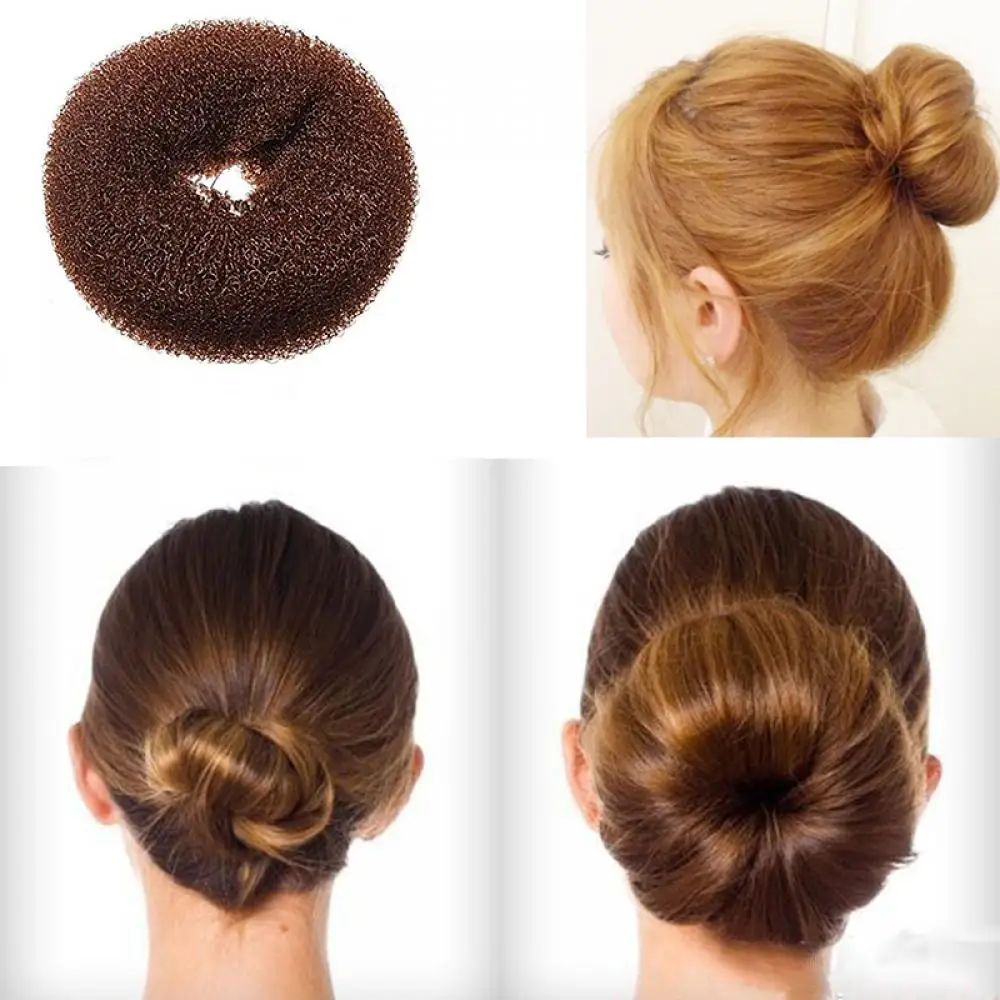 Fashion Brown Bun Ring Shaper Hair Doughnut Updo Styling Tools Korean Hairstyle Maruki Head Hair Curler Hair Tying Accessories