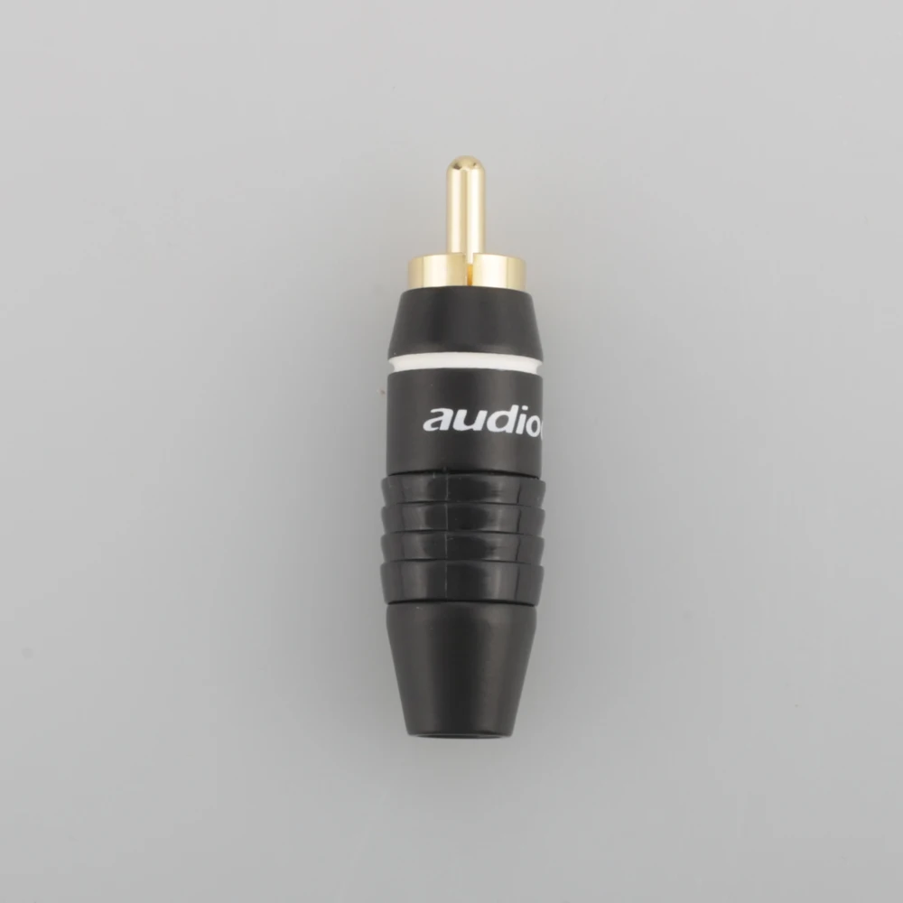 High Quality RCA Plug Solder RCA Adapter 24K Gold Plated Audio Plug