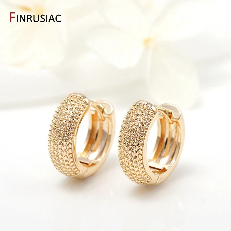 Fashion Gold Plated Hoop Earrings For Women Girls Jewelry Simple Round Earring Accessories Wholesale