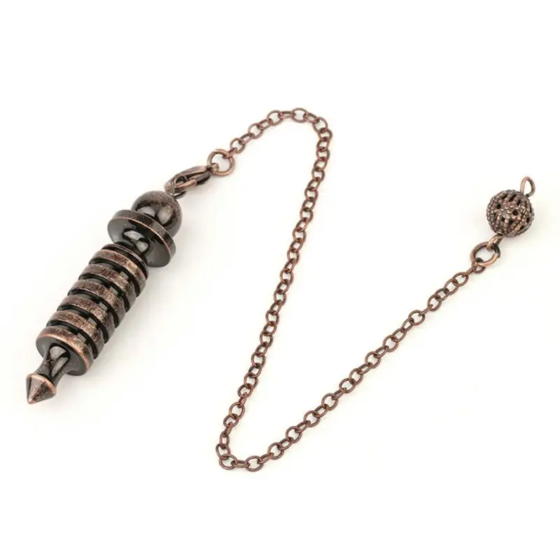 Metal Pendulum Dowsing Divination Reiki Healing Spiritual Meditation Yoga Amulet Screw Pendule Pendant Jewelry