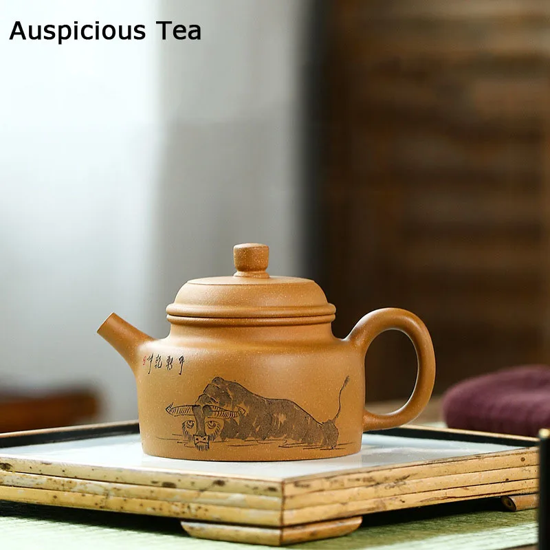 

220ml Traditional Raw Ore Section Mud Tea Pot Yixing Purple Clay Teapots Home Filter Beauty Kettle Customized Tea Set Supplies