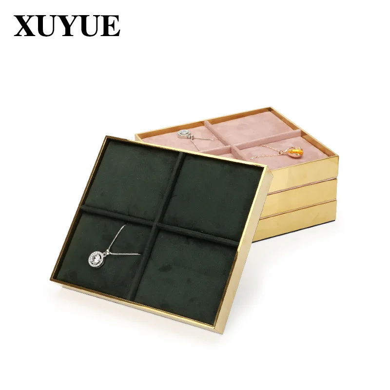 Jewelry Jewelry Display Stand Factory Direct Metal Necklace Pendant Display Tray Display Storage Prop Tray