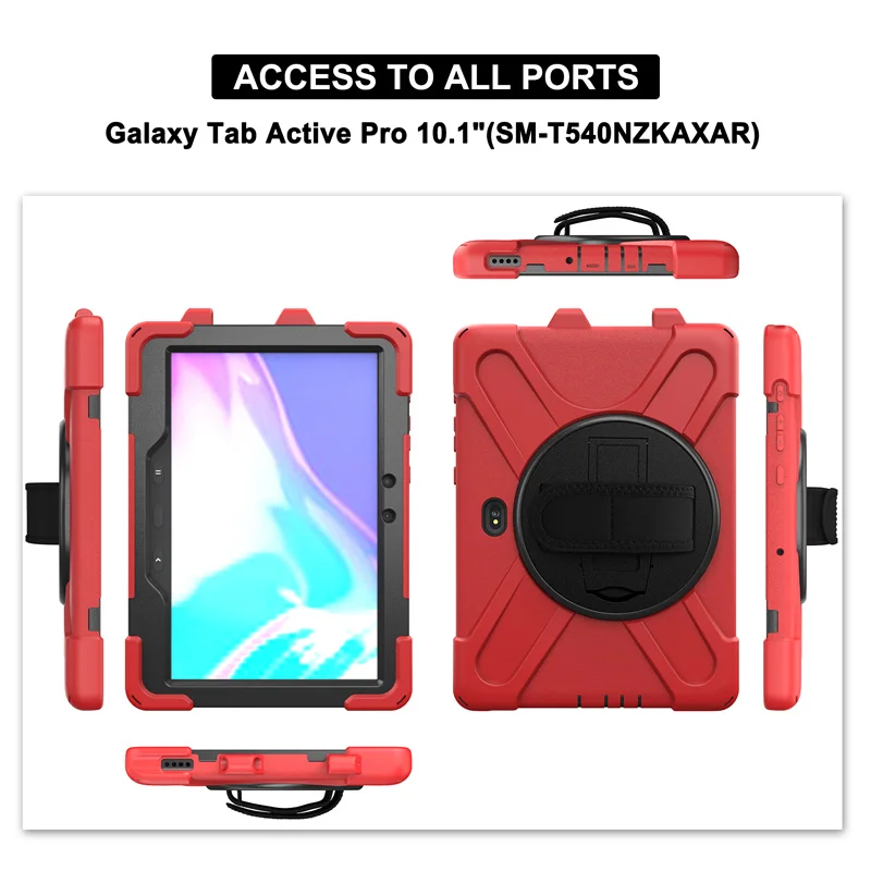 Dziecięce, odporne na wstrząsy etui na Tablet do Samsung Galaxy Tab Active Pro 10.1 SM-T540 T545 wytrzymała obudowa ochronna na ramię — zdjęcie produktu 6