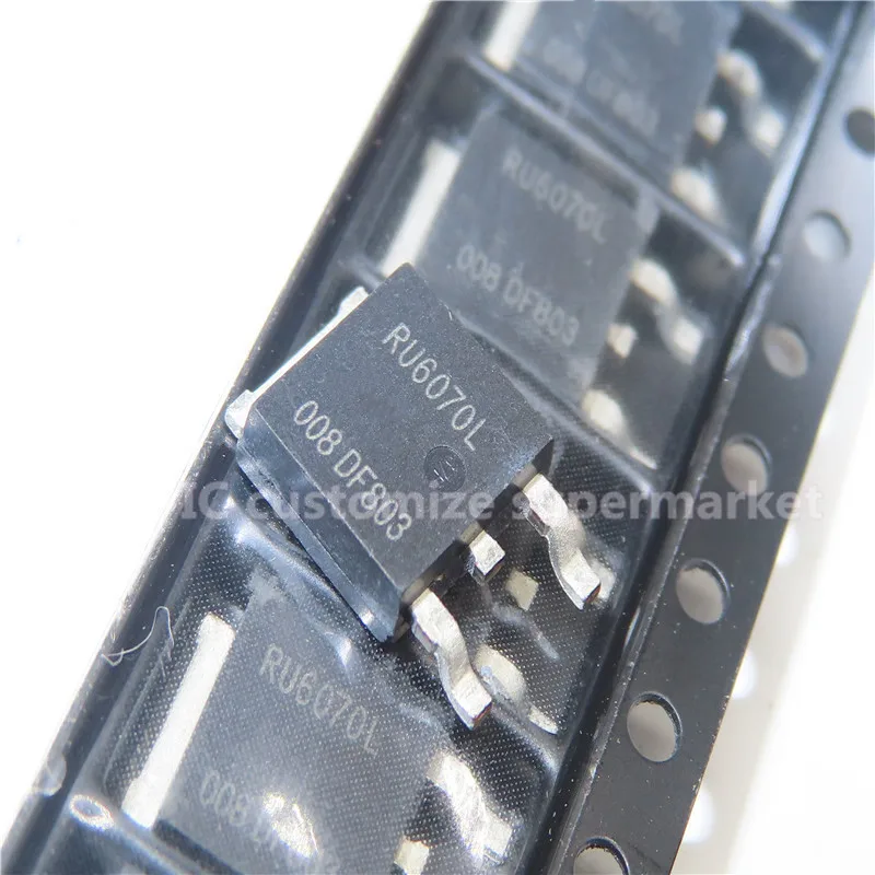 10 tamanhos com transistor smd ru6070l a-252 60v 70a