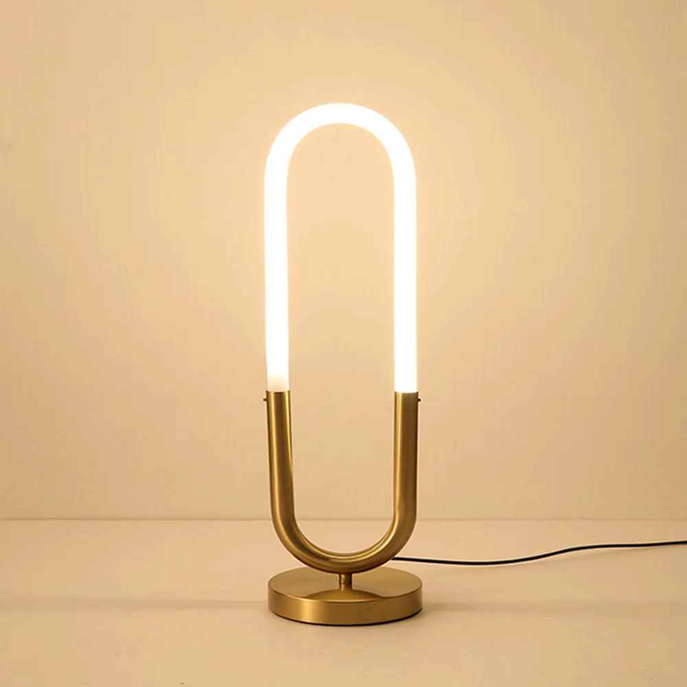 

Oval Table Lamp Modern Led Table Lamp Bedroom Bedside Reading Lamp Study Living Room Simple Decoration Acrylic Tube Table Lamp