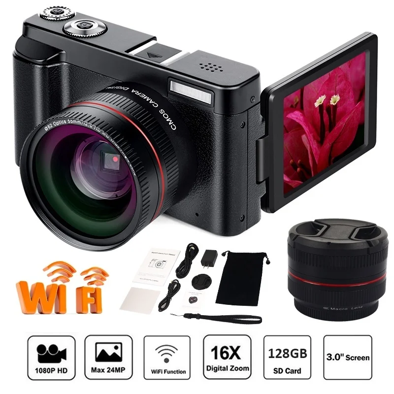 

HD Digital Camera 16X ZOOM 13MP 1080P Digital Camera Camcorder Wedding Record DV 3.0'' Video Camcorder