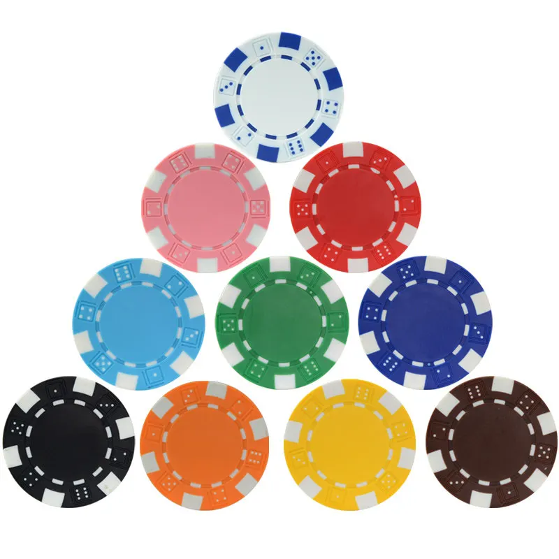 10 Pcs ABS Plastic Poker Chips Casino Texas Hold\'em Poker Metal Coins Chips Set Poker Accessories Factory Poke Chips Wholesale