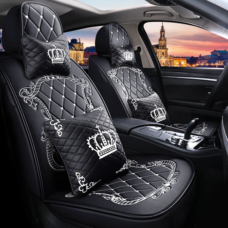 Universal PU Leather Car Seat Covers For Renault Clio Kadjar Kaptur Koleos Scenic Espace Fluence Megane Laguna Talisman Captur