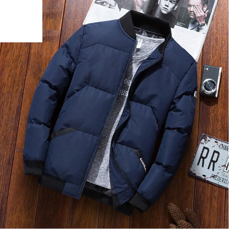Fashion Men\'s Down Jackets White Duck Hig Quality Warm Business Winter Clothing Casual Coat Male Parka Overcoat Gray Black Navy