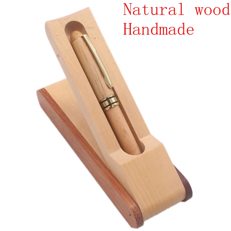 Christmas gift promotion gift natural wooden ballpoint pen maple set calligraphy wooden pen box set