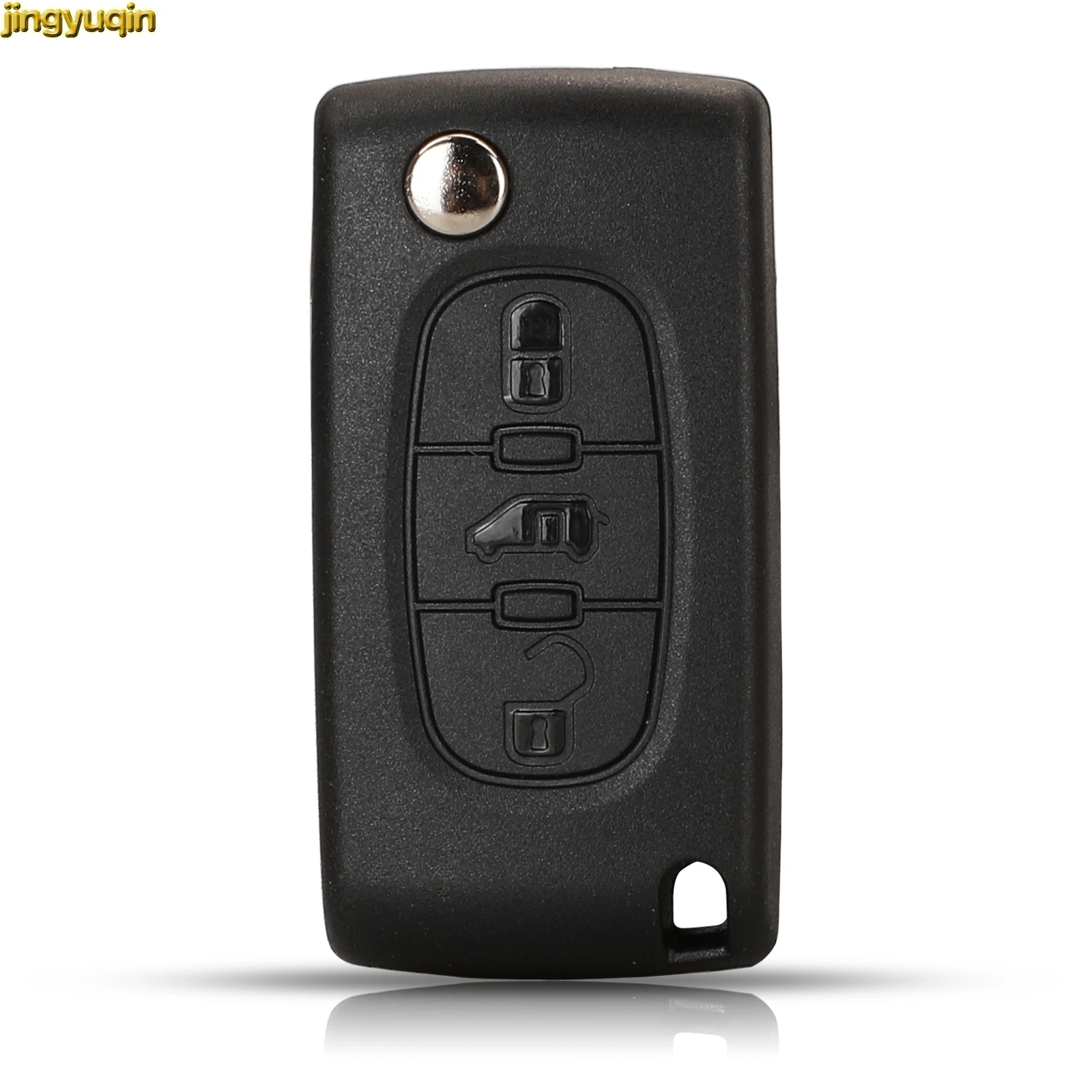 

Jingyuqin 3 Buttons Flip Remote Car Key Fob Shell For Citroen Berlingo Peugeot e-Expert Partner Fiat Scudo KeyCase