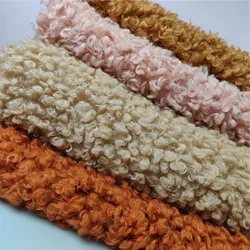 curvy velvet plush faux fur fabric 160*90cm soft warm lining fabric Faux sheep's wool Sewing DIY for cloth doll dress New