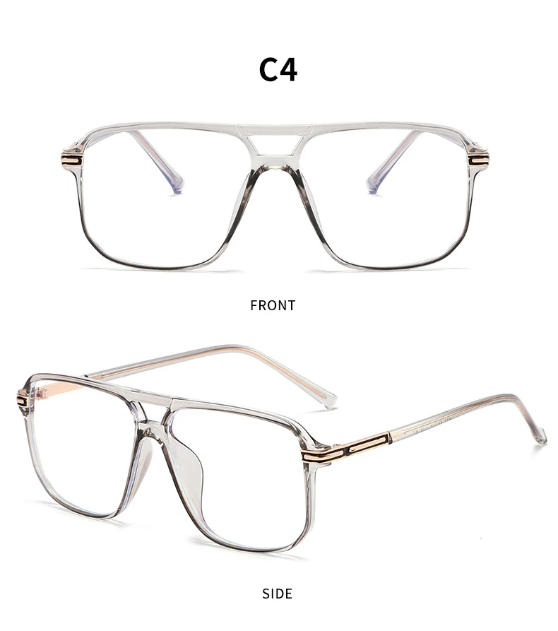 Blau Licht Blockieren Gläser Rahmen für Männer und Frauen Optische Gläser Vollrand Aviator Stilvolle Rezept Brille Pilot Rahmen – Detail 14